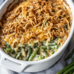 Campbells Green Bean Casserole with creamy sauce and crispy onions