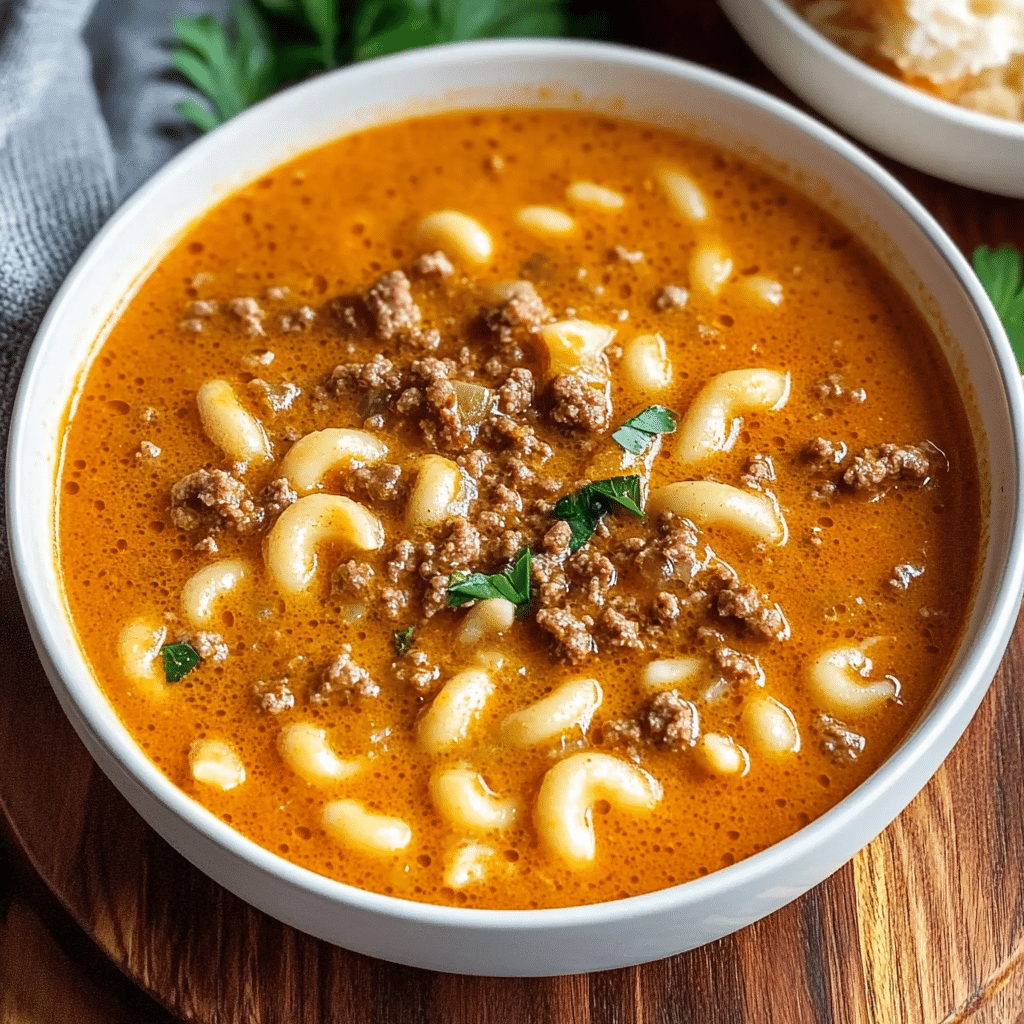 creamy ground beef tomato soup
