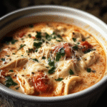Crock Pot Creamy Chicken Parmesan Soup