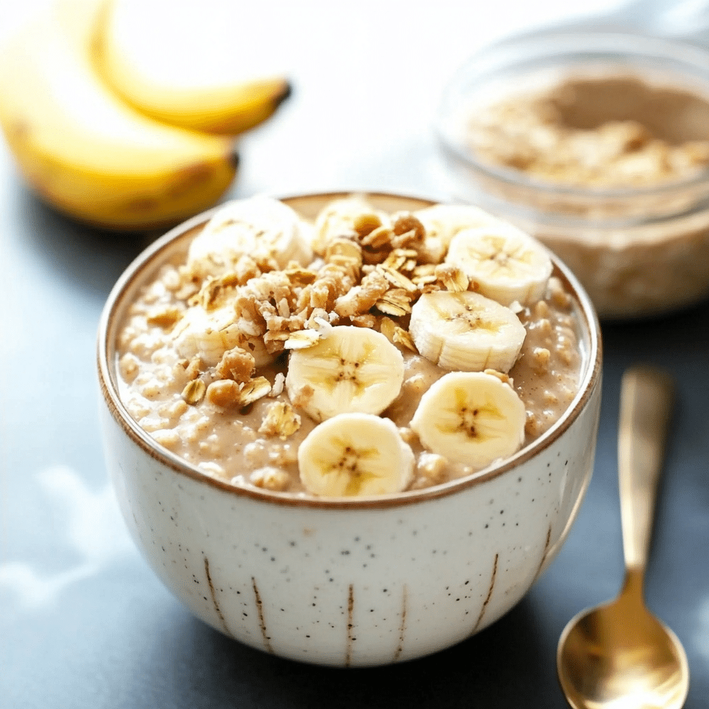 peanut butter banana overnight oats
