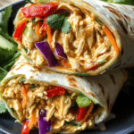 Quick Thai Peanut Chicken Fresh Wrap