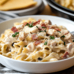 slow cooker chicken cordon bleu pasta
