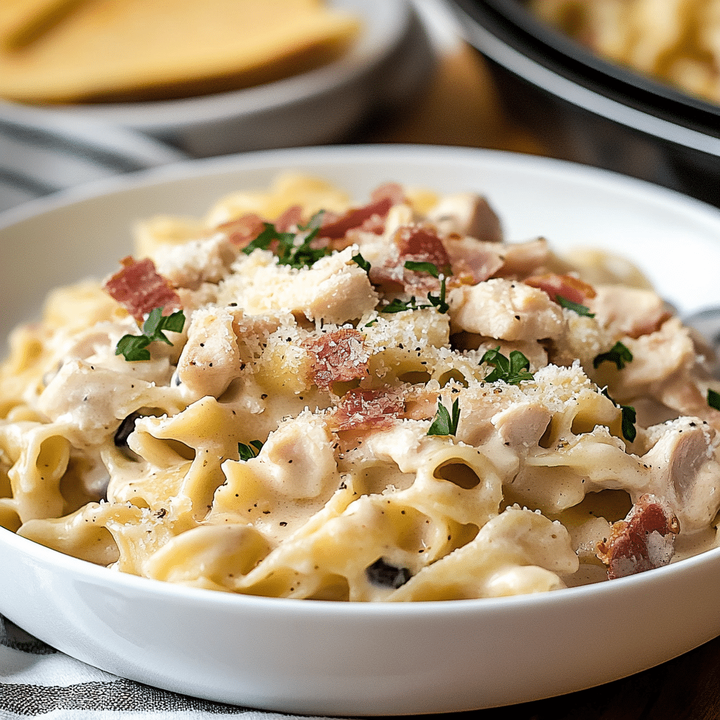 slow cooker chicken cordon bleu pasta