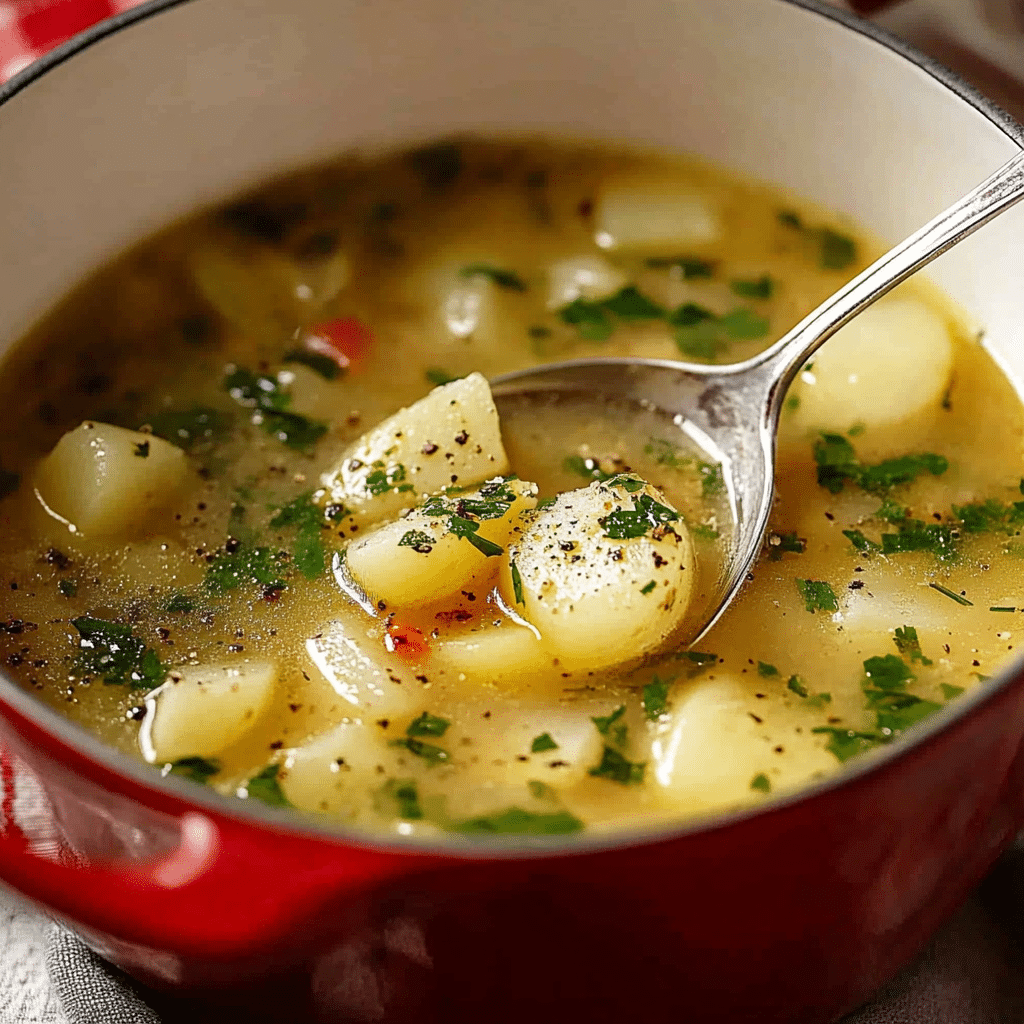 Soothing Hangover Cure Garlic Potato Soup