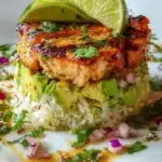 honey-lime-chicken-avocado-rice-stack