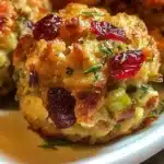 Cranberry Turkey Stuffing Balls