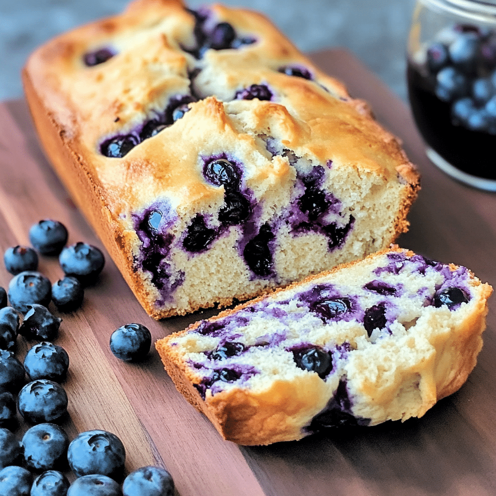 Simple Blueberry Cream Cheese Bread for Breakfast