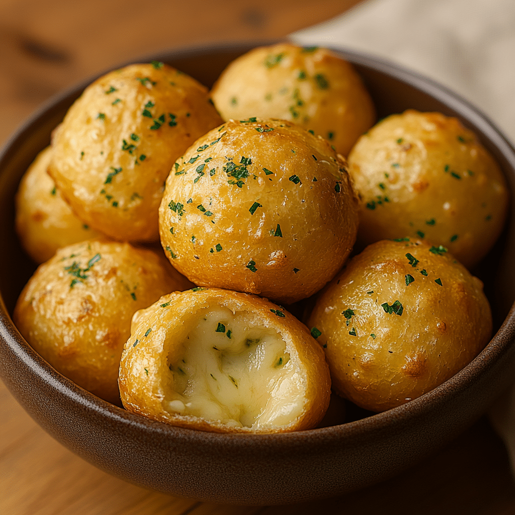 Cheese Stuffed Garlic Bread Balls