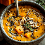 vegan pumpkin wild rice soup