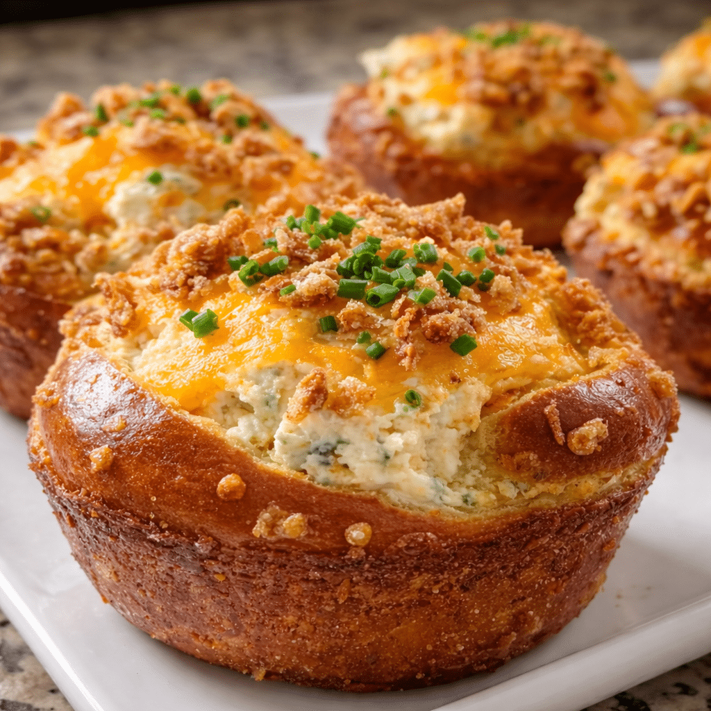 Close-up of Buffalo Ranch Cream Cheese Pretzel showing creamy buffalo ranch center