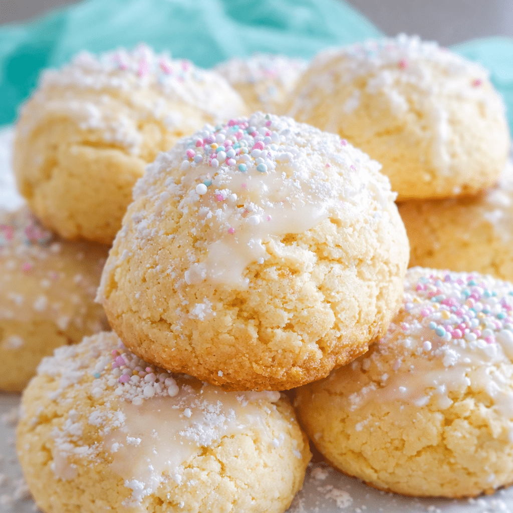 Homemade Italian Easter Cookies cooling on a rack before glazing