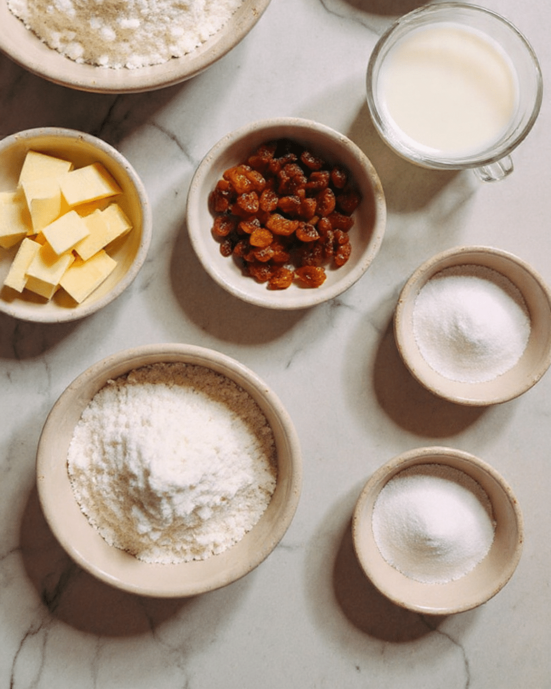 ingredients for Irish soda bread scones