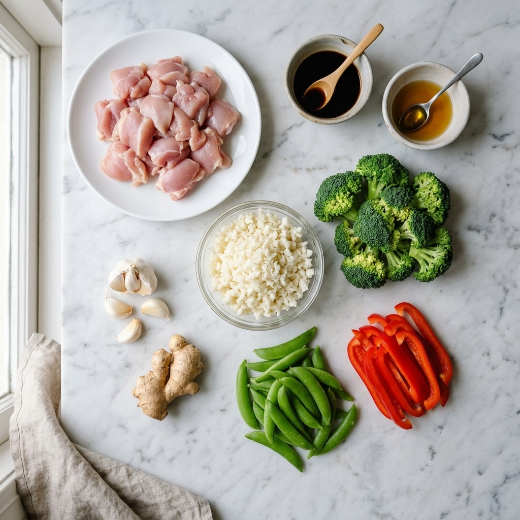  Fresh ingredients for cauliflower rice chicken stir fry weight loss recipe